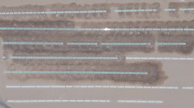 Vista a&eacute;rea con drone de las "Salinas Grandes" en la provincia de Jujuy, Argentina.