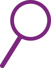 Purple magnifying glass search zoom icon vector illustration