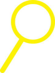 Yellow magnifying glass search zoom icon vector illustration