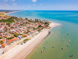 Pitimbu Beach, Para&iacute;ba - aerial view of Pitimbu Beach on the coast of Para&iacute;ba