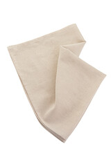 Naklejka premium Gray linen napkin isolated on white background