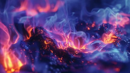 Video A bright fiery flame is burning intensely, ideal for use in about heat, warmth or energy