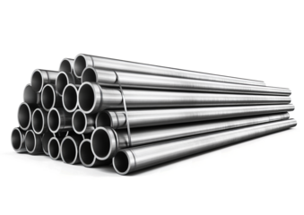 stacked steel pipes