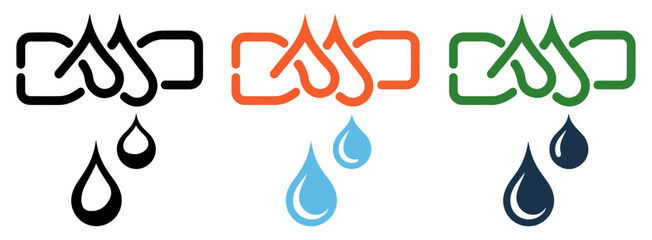 condensation drip cooling coil vector icons