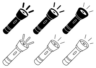flashlight icon vector set collection