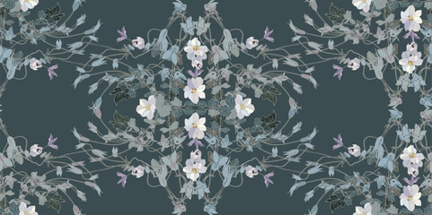 Colorful Flower seamless pattern for fabric, wrapping paper and prints	
