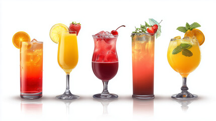 glass of tasty coctails