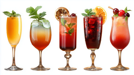 glass of tasty coctails