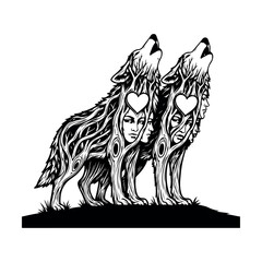 Abstract geometric composition with bold colors and text elements