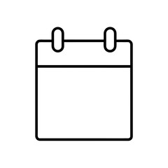 Simple calendar icon outline for scheduling and planning events