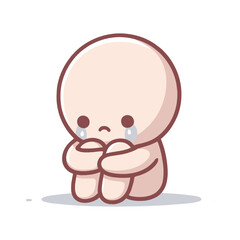 Emotional Heartbreak Stickman Figures Vector Design