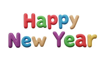 Happy New Year Holiday Season Typography Design