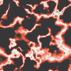 Seamless pixel lava vector pattern inspired by retro video games and anime aesthetics. Abstract liquid fire with dithered, noisy, grunge, nostalgic 8-bit