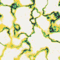 Seamless pixel lava vector pattern inspired by retro video games and anime aesthetics. Abstract liquid fire with dithered, noisy, grunge, nostalgic 8-bit