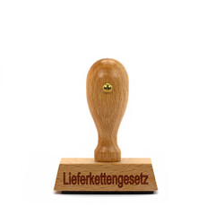 Stempel mit der Aufschrift Lieferkettengesetz