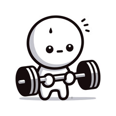  Slow Progress &ndash; Weight Slightly Lighter Stickman Figures Vector Design