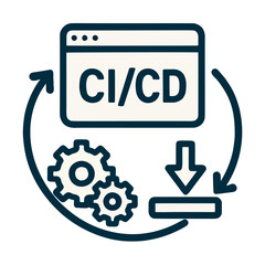 Icon for a CUeD (continuous integration/Deployment)&nbsp;pipeline
