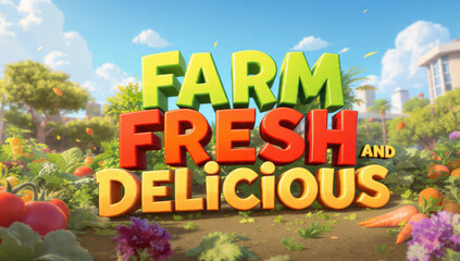 Farm Fresh and Delicious Animated Sign