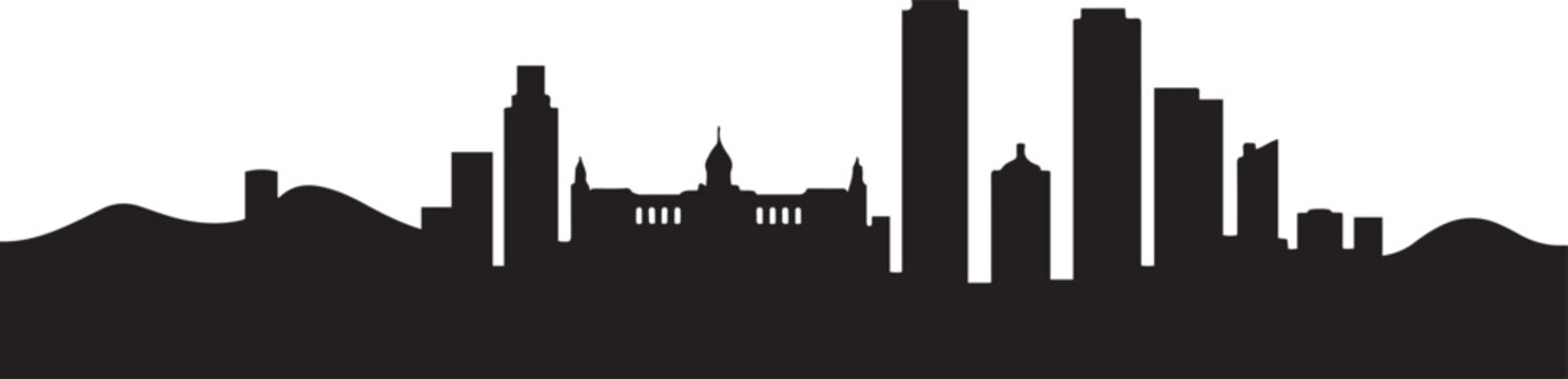 Bogota Skyline Colombia. design Vector black silhouette