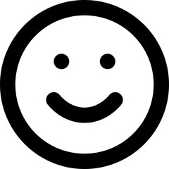 Smile icon - happy emoji face outline