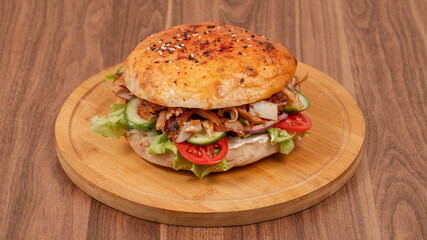 Delicious juicy doner kebab isolated