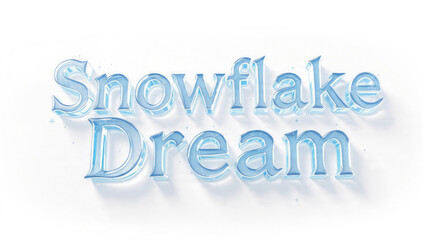 Fototapeta premium Snowflake Dream Text Effect