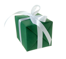 One beautiful gift box isolated on white