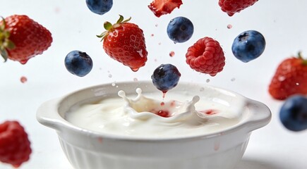 Yogurt with strawberries