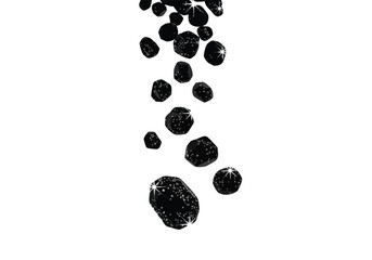 Abstract Black and White Stones Falling Sequence Illustration © MD. NADIM MAHMUD