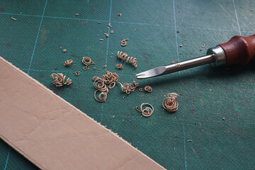 Edge Beveler Tool for Rounding and Smoothing Leather Edges