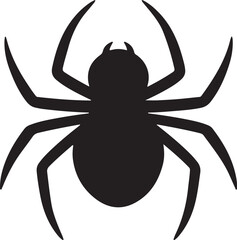 Black spider silhouette graphic design element