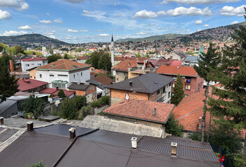 Obraz premium A view from Sarajevo, the capital of Bosnia and Herzegovina