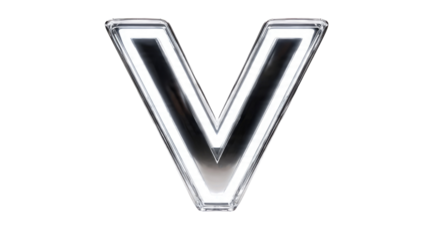 Chrome Letter V