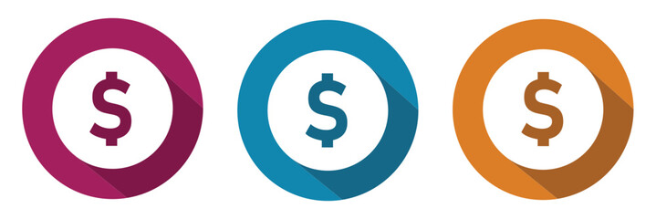 Currency symbols icons set with label. Dollar, Euro, Pound, Rupee, Franc, Ruble, Yen, Won black and white color vector illustration