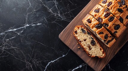 Assortment of Raisin Cakes on Marble