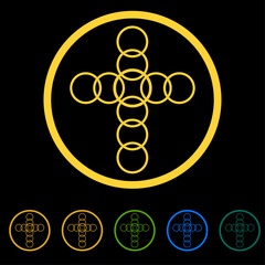 CHRISTIAN CROSS SET LOGO SIGN