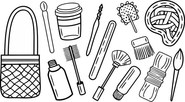 flat vector eco friendly zero waste lifestyle obje