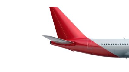 Airplane tail isolated