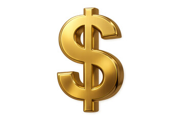 Obraz premium Golden dollar sign on a transparent background illustrating money, wealth, and financial growth in business and economy