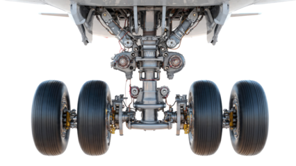 Aircraft Landing Gear on Transparent