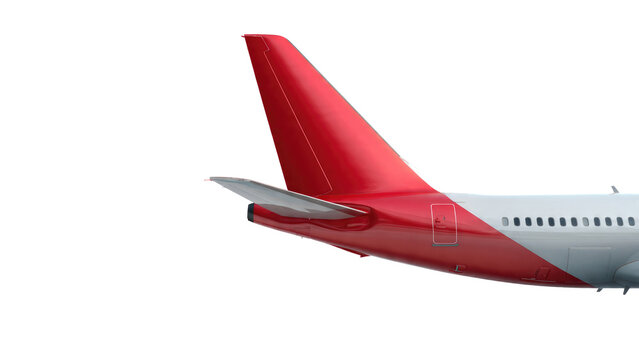 Airplane tail isolated