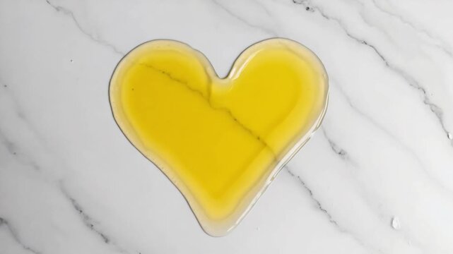 Heart made of olive oil.