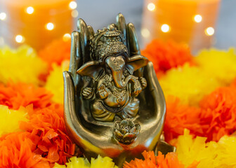 decorative ornaments and designs including buddha and ganesh idols
