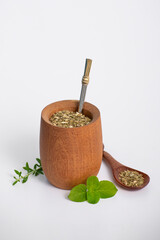 Typical Argentine mate, an infusion drink made from yerba mate
