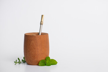 Typical Argentine mate, an infusion drink made from yerba mate