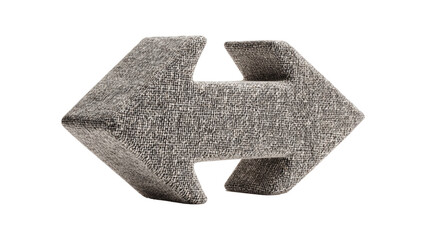 Obraz premium Fabric Arrow on Transparent Background