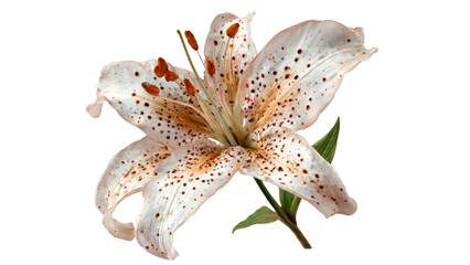 Elegant Tiger Lily on Transparent Background