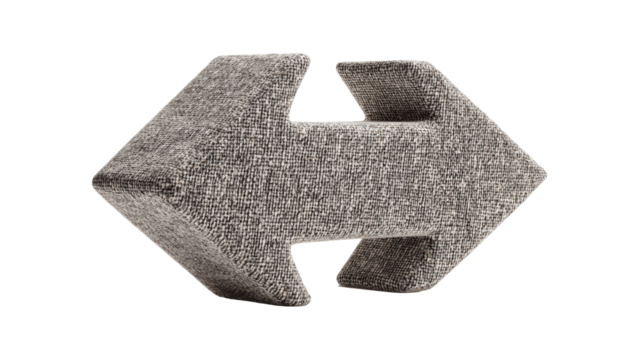 Fabric Arrow on Transparent Background - Powered by Adobe