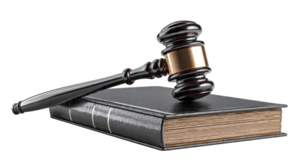 Gavel on Law Book - Isolated