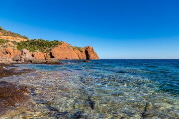 Small beach near Calanque de Maupas, C&ocirc;te d&rsquo;Azur. France